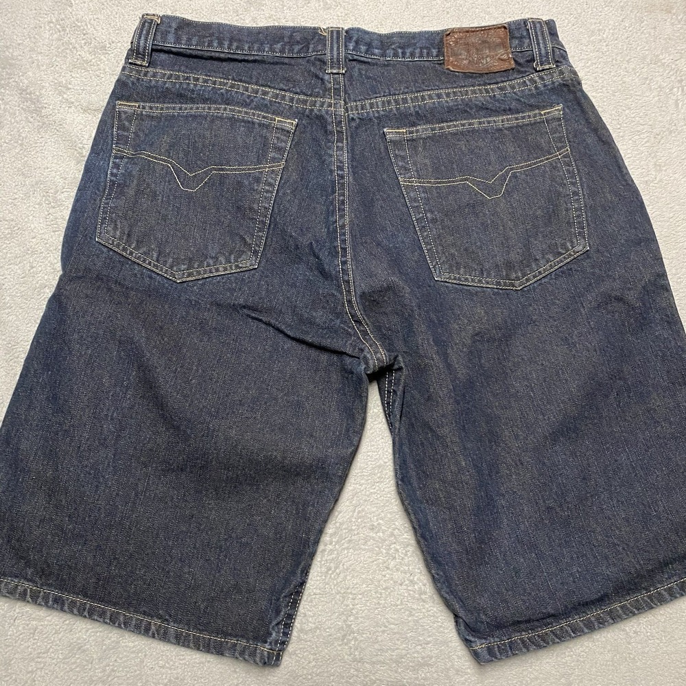 Harley Davidson Denim Shorts Mens 36 Baggy Bike Motorcycle Grunge Y2K - Picture 3 of 8